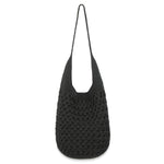 The Sak 120 Hobo - Hand Crochet - Black Cozy Weave