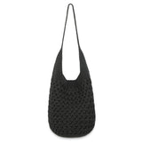 The Sak 120 Hobo - Hand Crochet - Black Cozy Weave