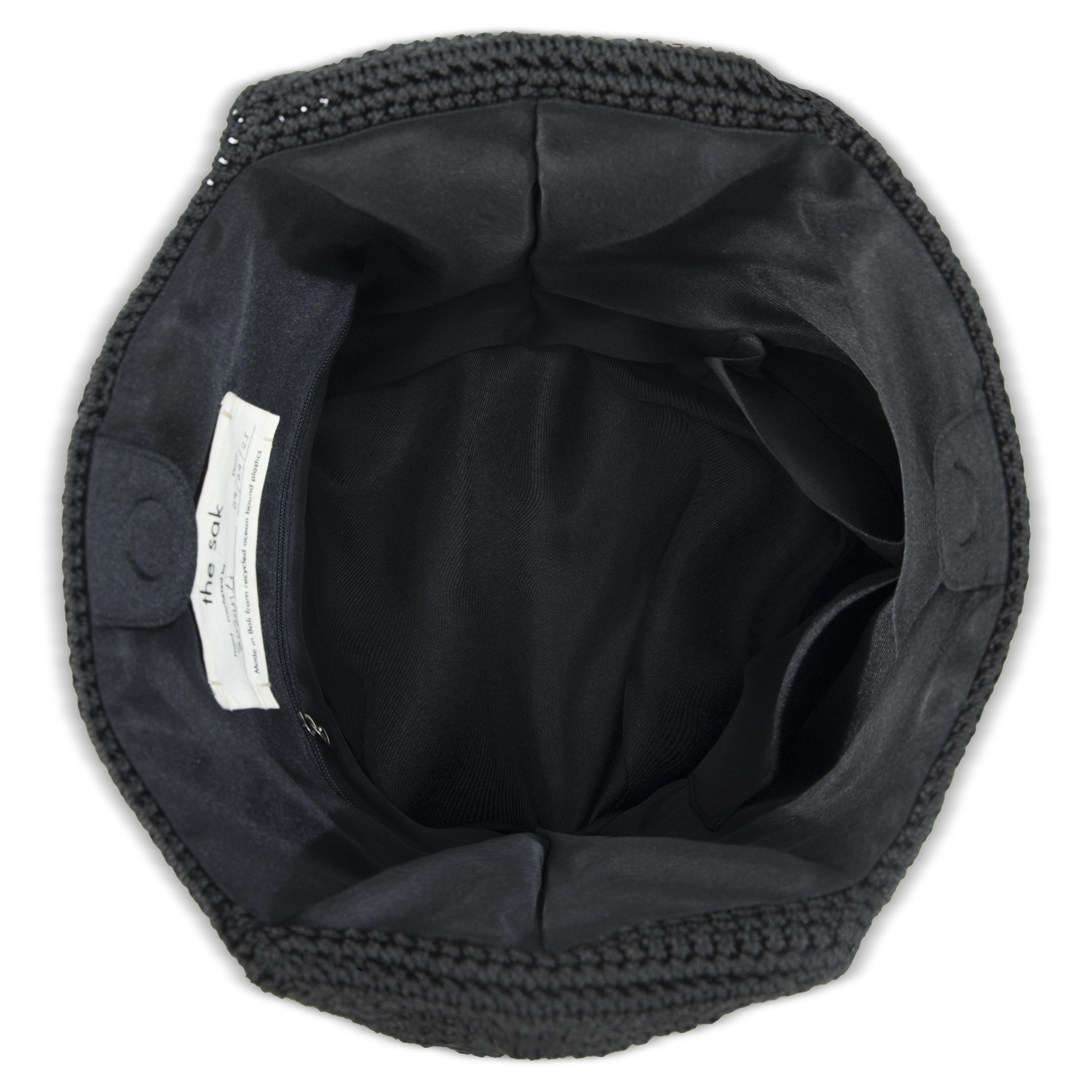 The Sak 120 Hobo - Hand Crochet - Black Cozy Weave