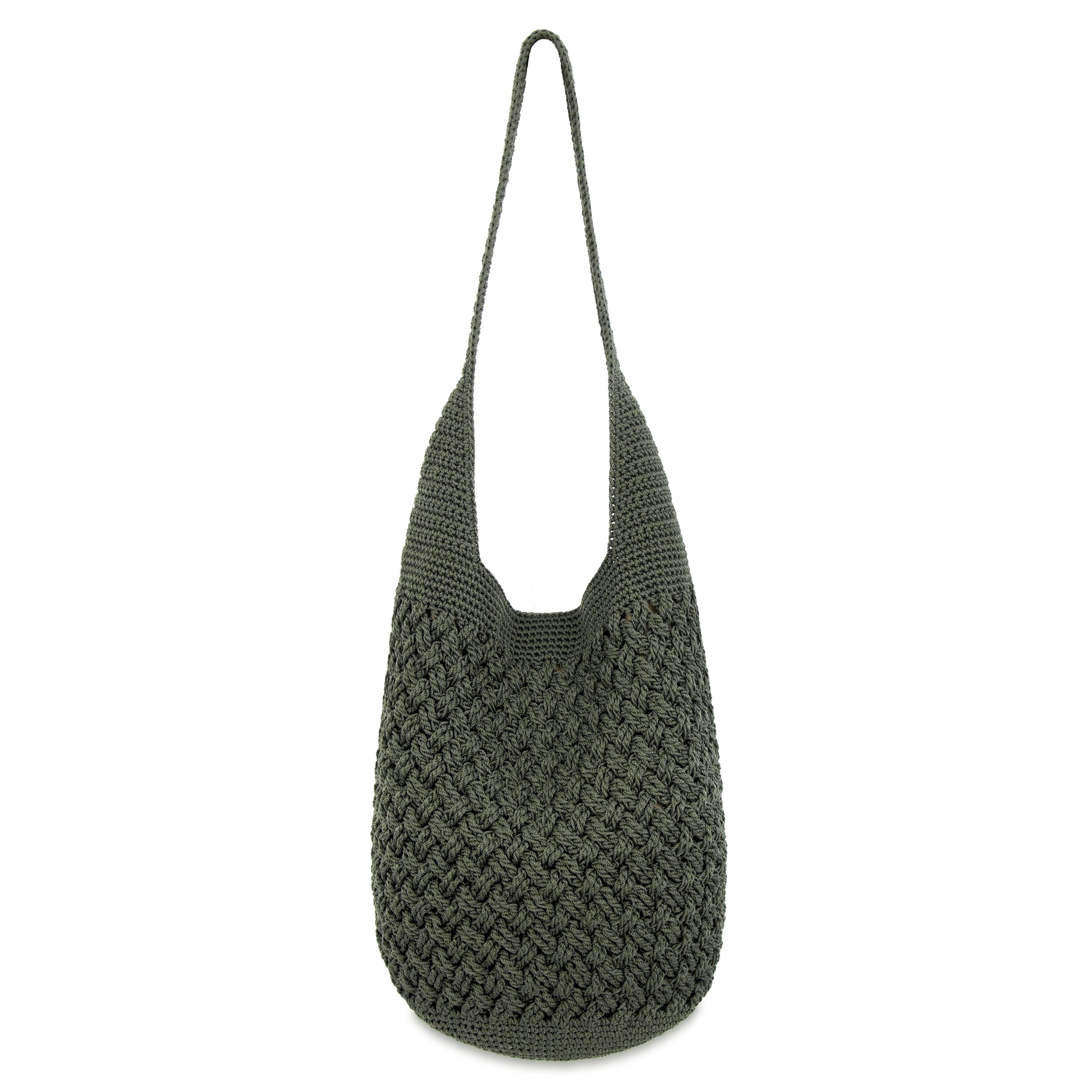 The Sak 120 Hobo - Hand Crochet - Moss Cozy Weave