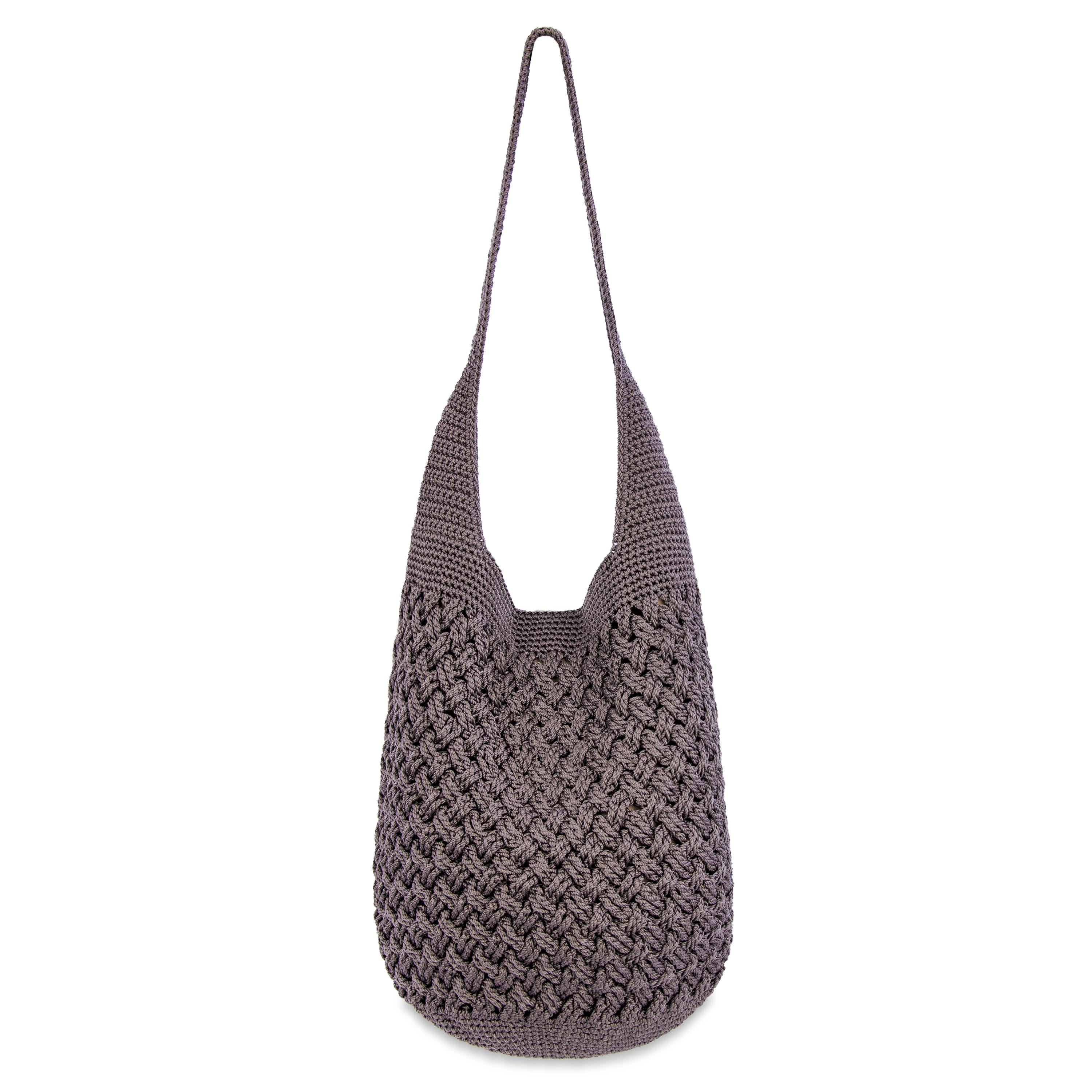 The Sak 120 Hobo - Hand Crochet - Mushroom Cozy Weave