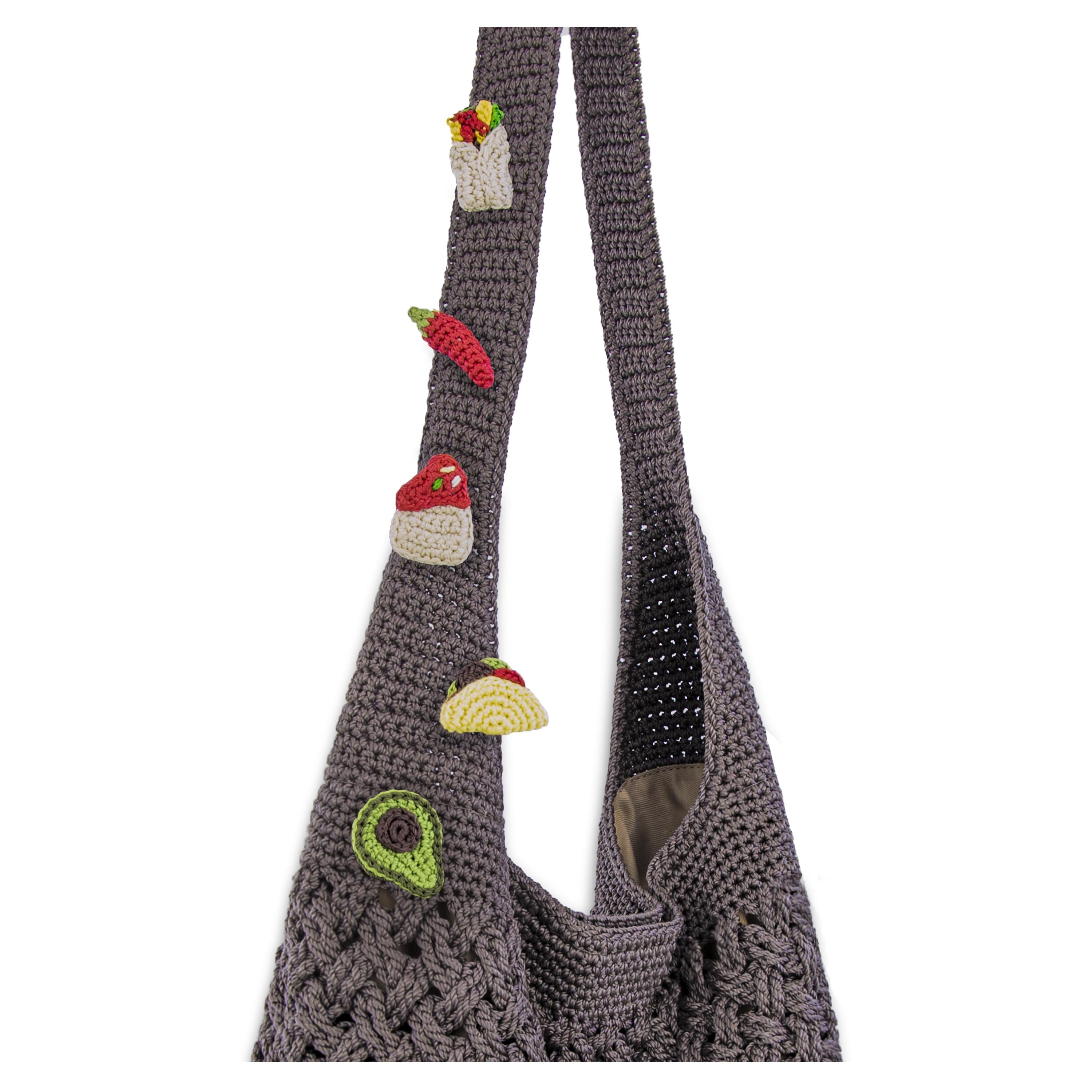 The Sak 120 Hobo - Hand Crochet - Mushroom Cozy Weave