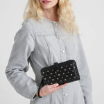 The Sak Iris Smartphone Wallet - Leather - Black Silver Stud