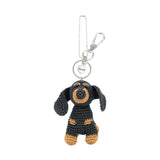 The Sak Yarnicharmz Dangle - Hand Crochet - Black Dachshund