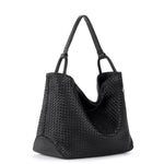 The Sak Los Feliz Large Tote - Leather - Woven Black