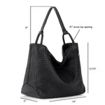 The Sak Los Feliz Large Tote - Leather - Woven Black