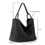 The Sak Los Feliz Large Tote - Leather - Woven Black