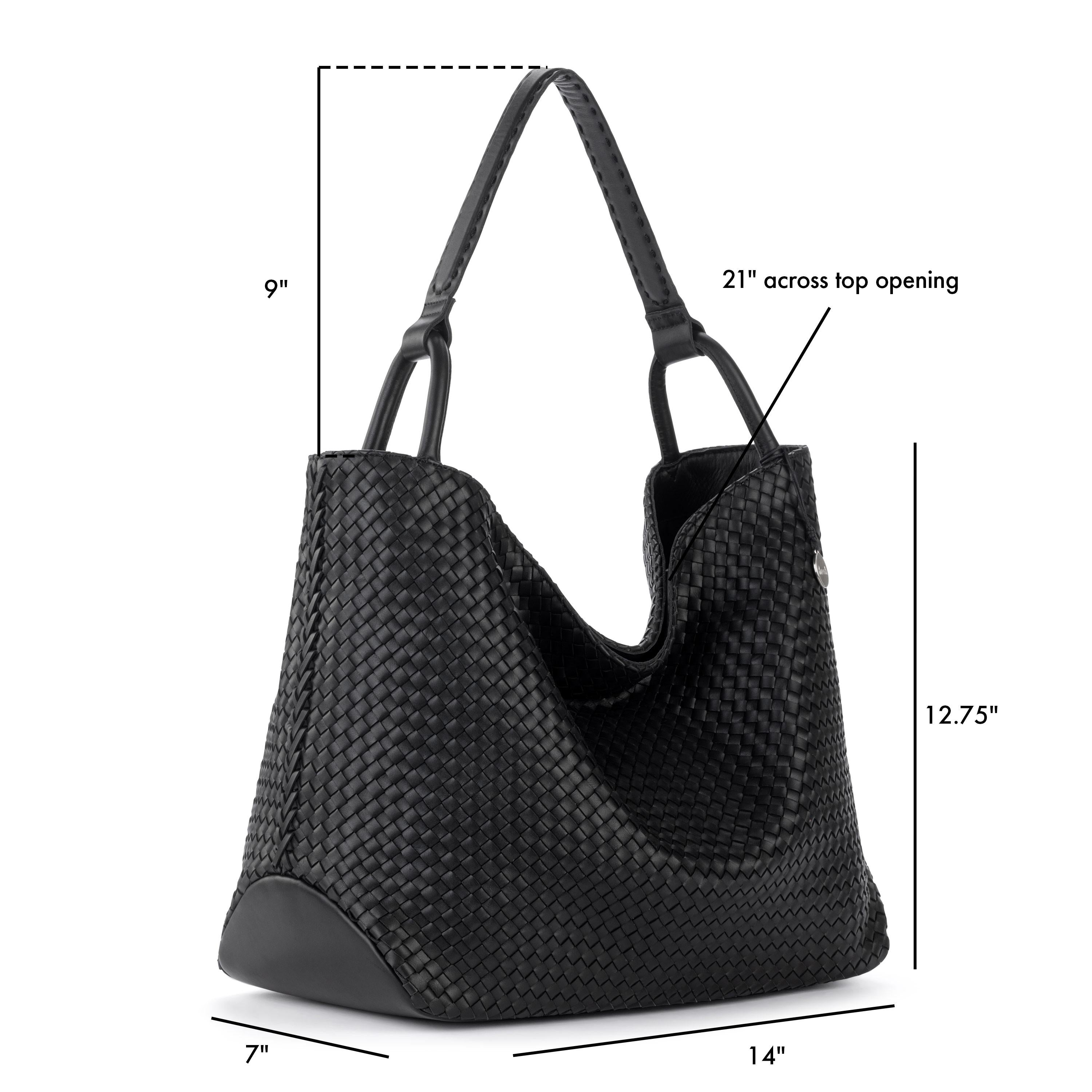 The Sak Los Feliz Large Tote - Leather - Woven Black
