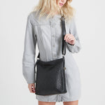The Sak Lucia Crossbody - Leather - Woven Black