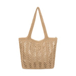 The Sak Crafted Classic Large Carryall - Hand Crochet - Bamboo With Gold