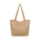 The Sak Crafted Classic Large Carryall - Hand Crochet - Bamboo With Gold