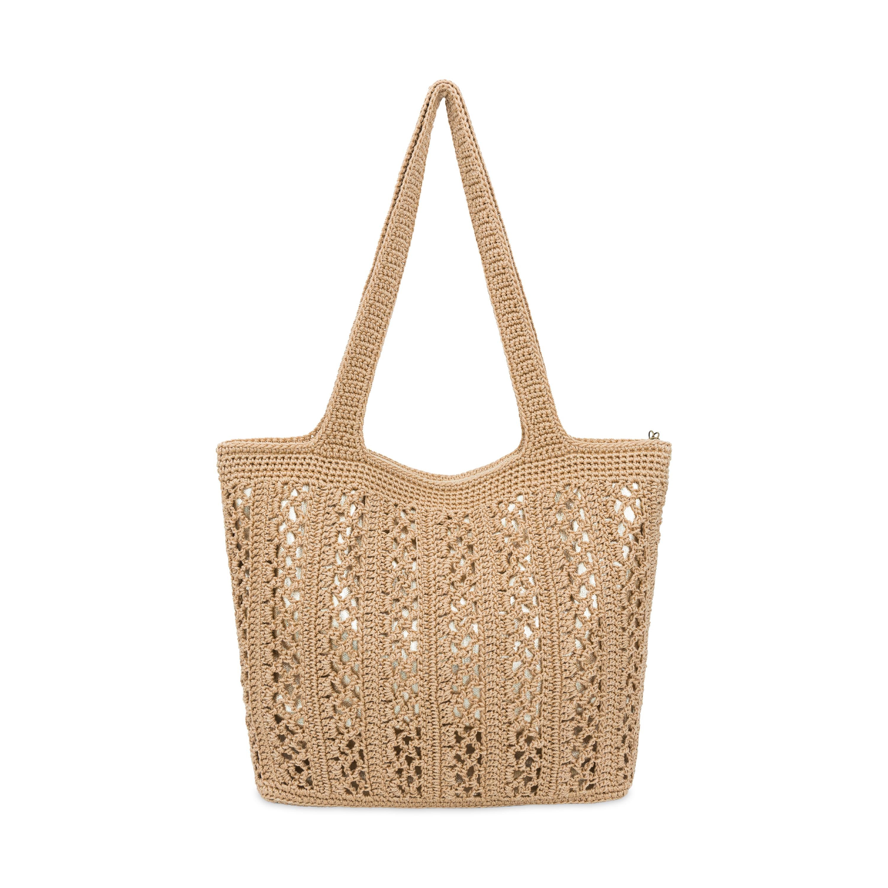 The Sak Crafted Classic Large Carryall - Hand Crochet - Bamboo With Gold
