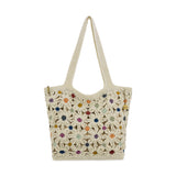 The Sak Crafted Classic Large Carryall - Hand Crochet - Natural Multi Flowers