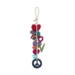 The Sak Yarnicharmz The Mega Dangle - Hand Crochet - Peace And Love