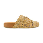 Bolinas Clog - Hand Crochet - Natural Tonal Flower