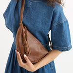 The Sak Tess Crescent Sling - Leather - Whiskey