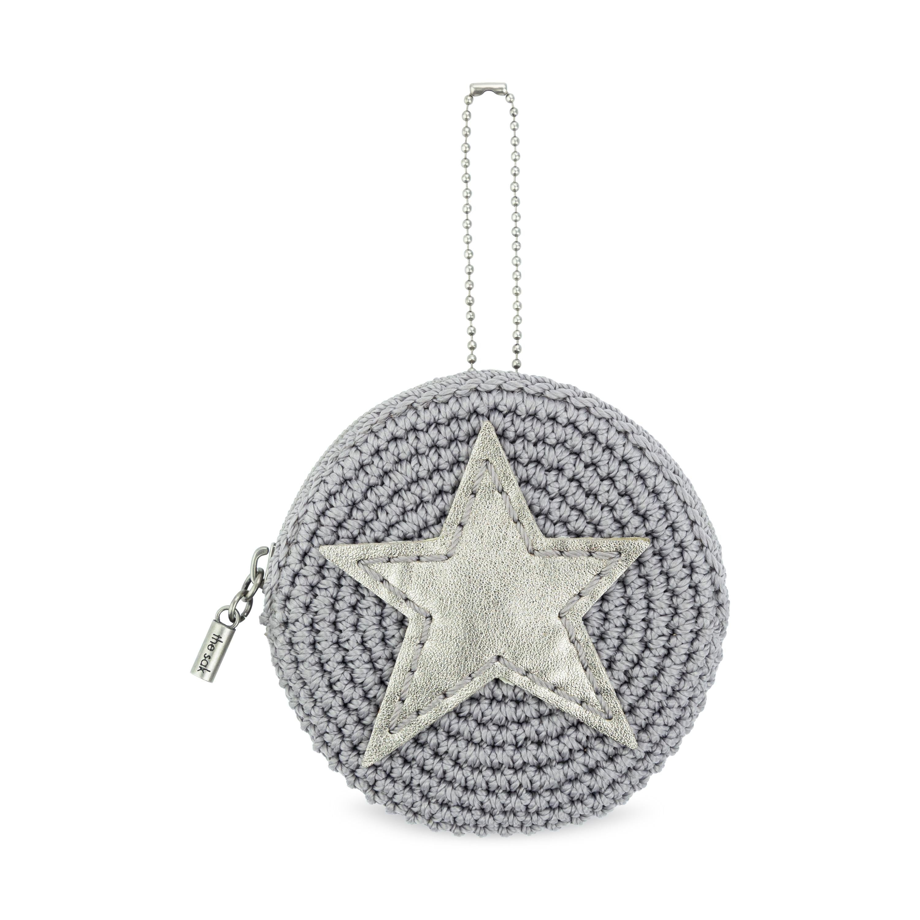 The Sak Circle Coin Pouch - Hand Crochet - Mist Pyrite Star
