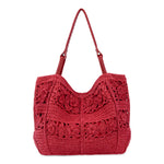 The Sak Los Feliz Large Tote - Hand Crochet - Scarlet Tonal Flower