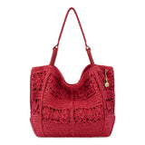 The Sak Los Feliz Large Tote - Hand Crochet - Scarlet Tonal Flower