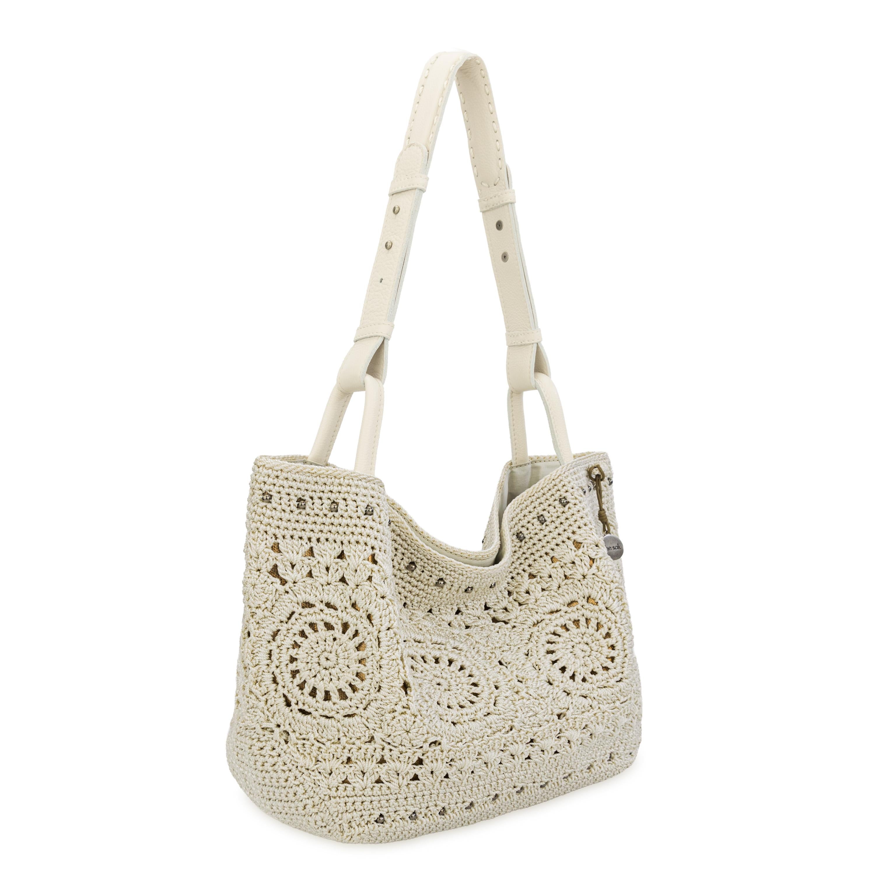 The Sak Los Feliz Medium Tote - Hand Crochet - Natural Medallion