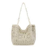 The Sak Los Feliz Medium Tote - Hand Crochet - Natural Medallion