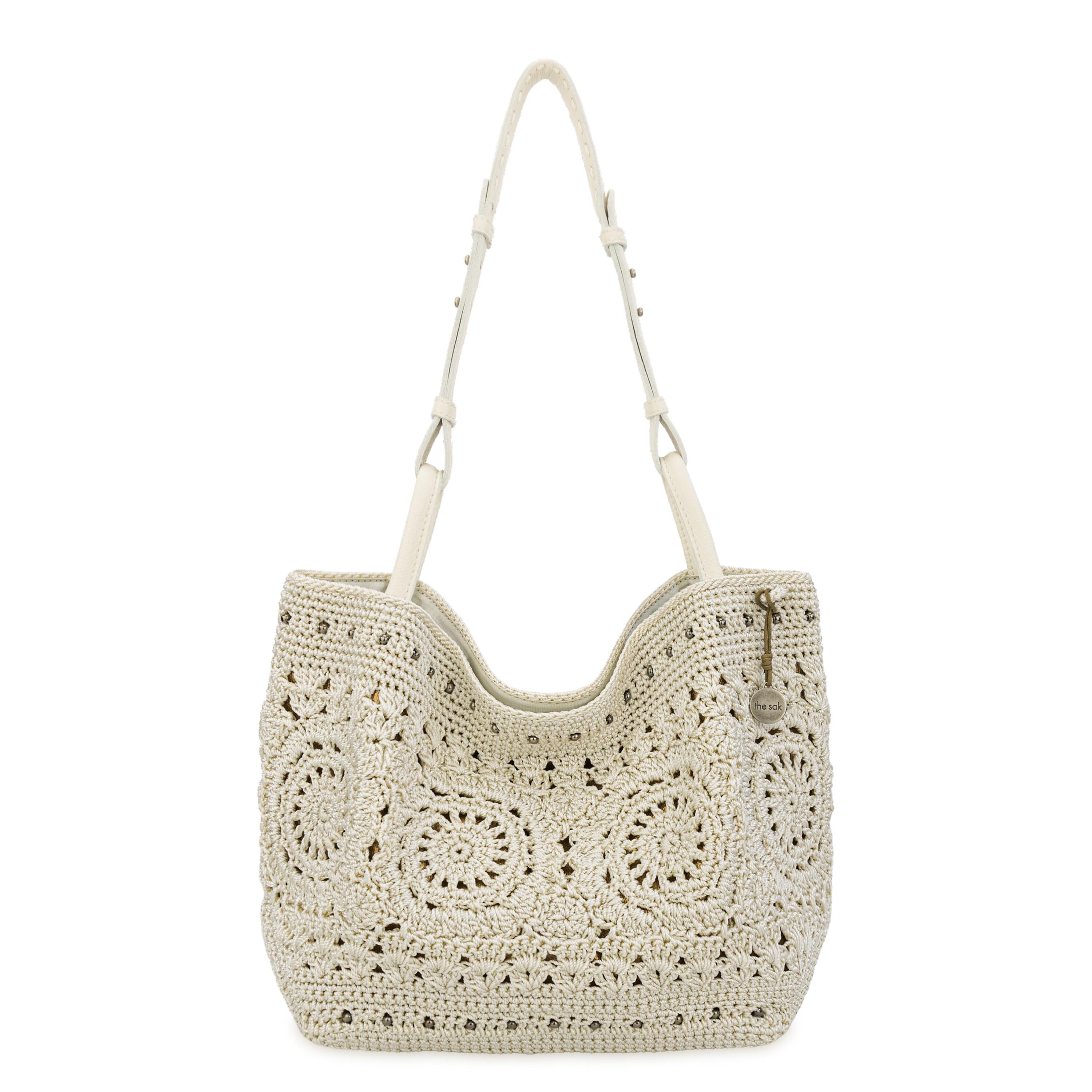 The Sak Los Feliz Medium Tote - Hand Crochet - Natural Medallion
