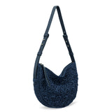 The Sak Tess Shoulder Bag - Straw - Denim Primrose