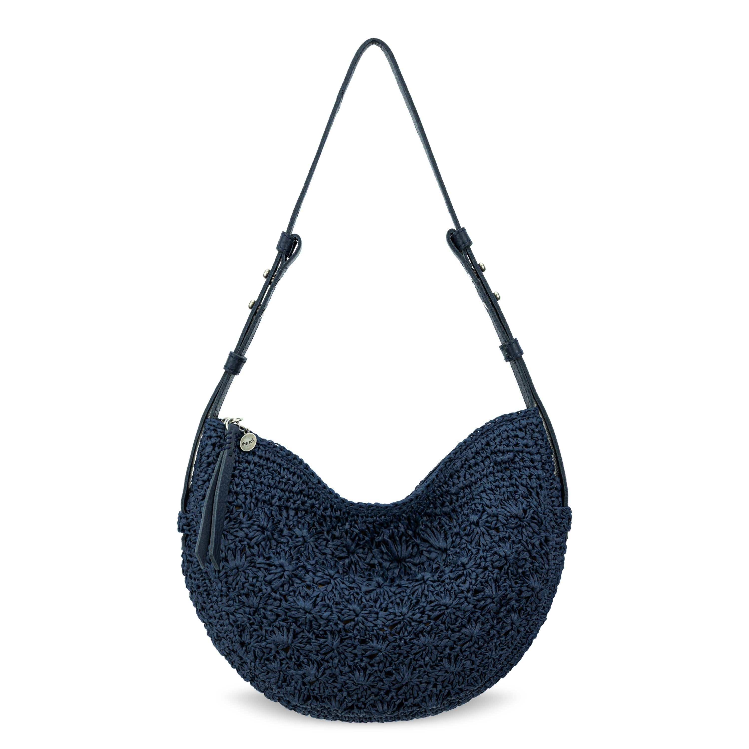 The Sak Tess Shoulder Bag - Straw - Denim Primrose