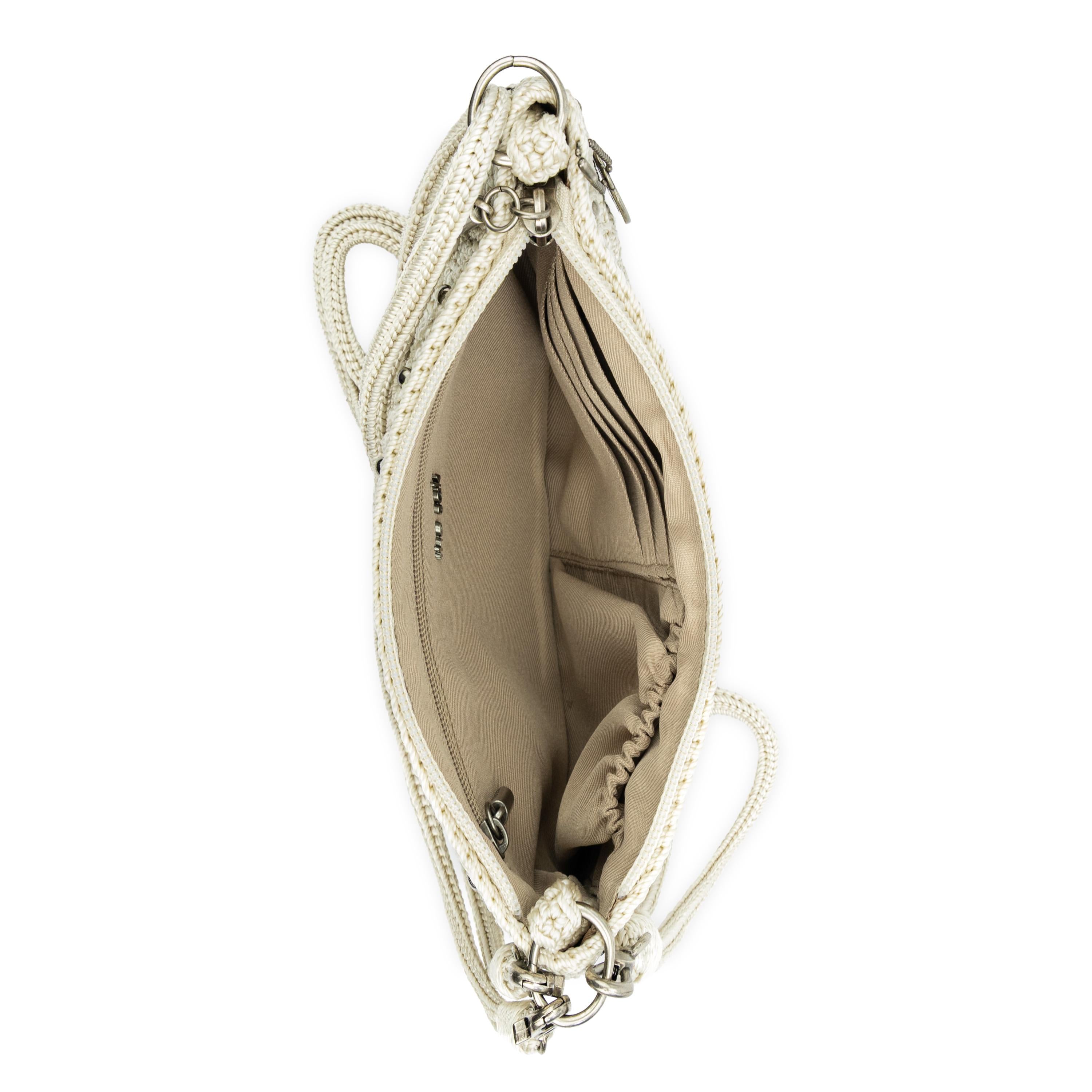 The Sak Vita Convertible Wristlet - Hand Crochet - Natural Medallion