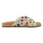 The Sak Penelope Sandal - Hand Crochet - Natural Multi Flowers