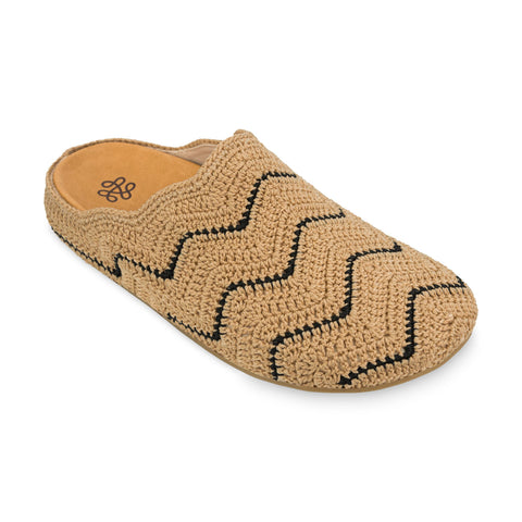 The Sak Bolinas Ripple Clog - Hand Crochet - Bamboo Black Ripple