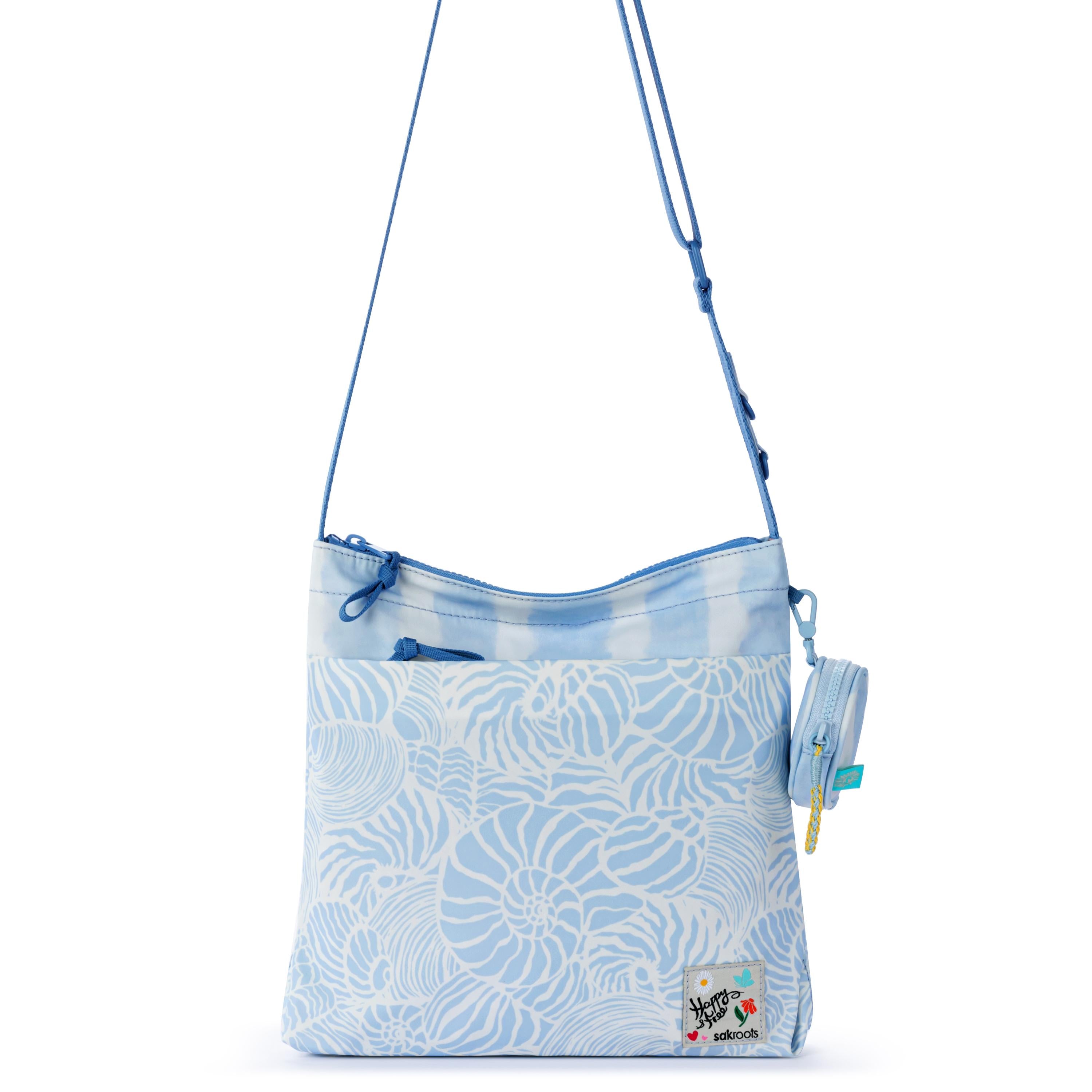 Sakroots Banyan Basic Crossbody - EcoTwill - Blue Aura Seashore