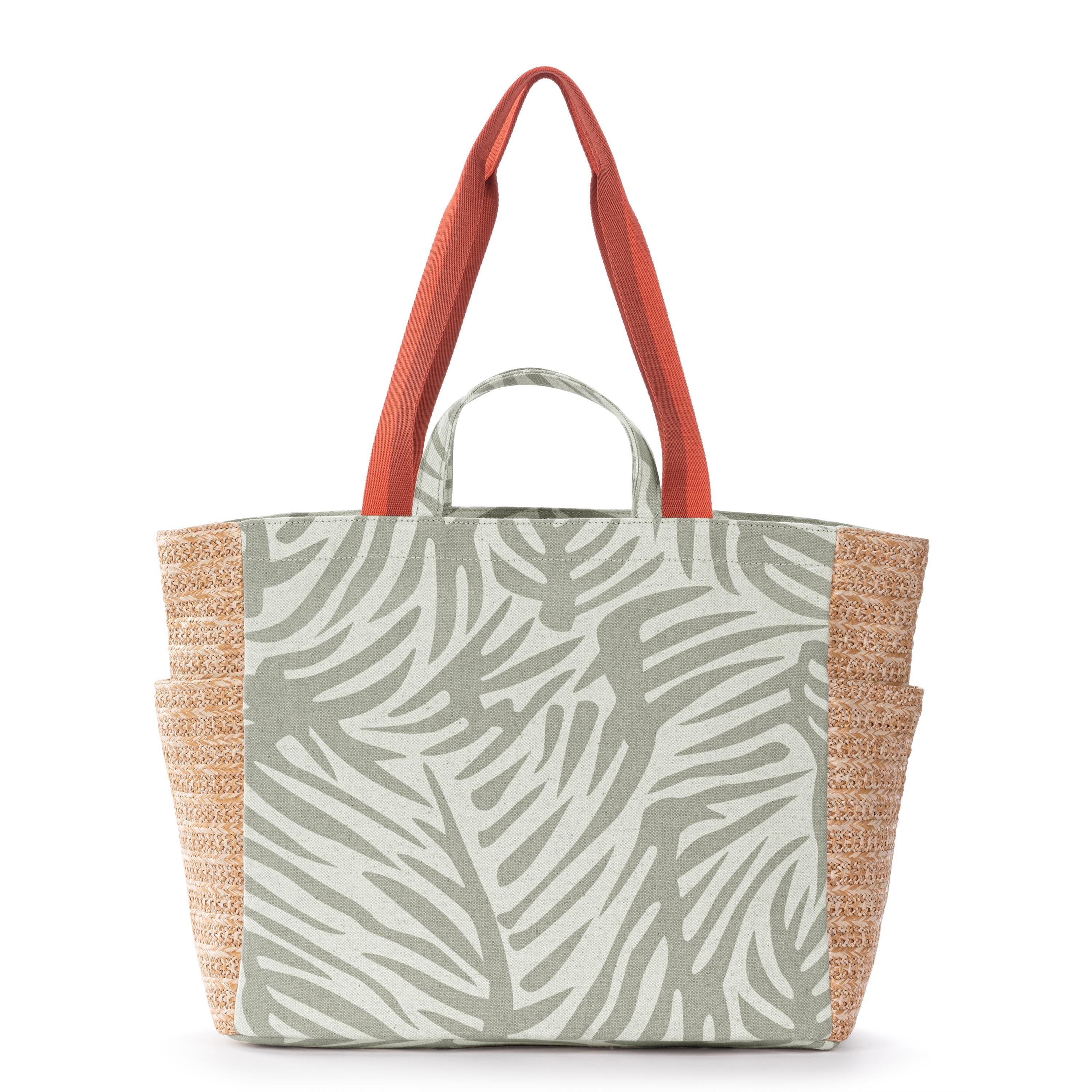 Sakroots Cassia Beach Tote - Canvas - Natural Leaf
