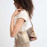 Sakroots Lumi Crossbody - Straw - Tobacco Batik Woven