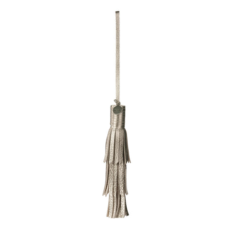 The Sak Cypress Tassel Dangle - Leather - Pyrite