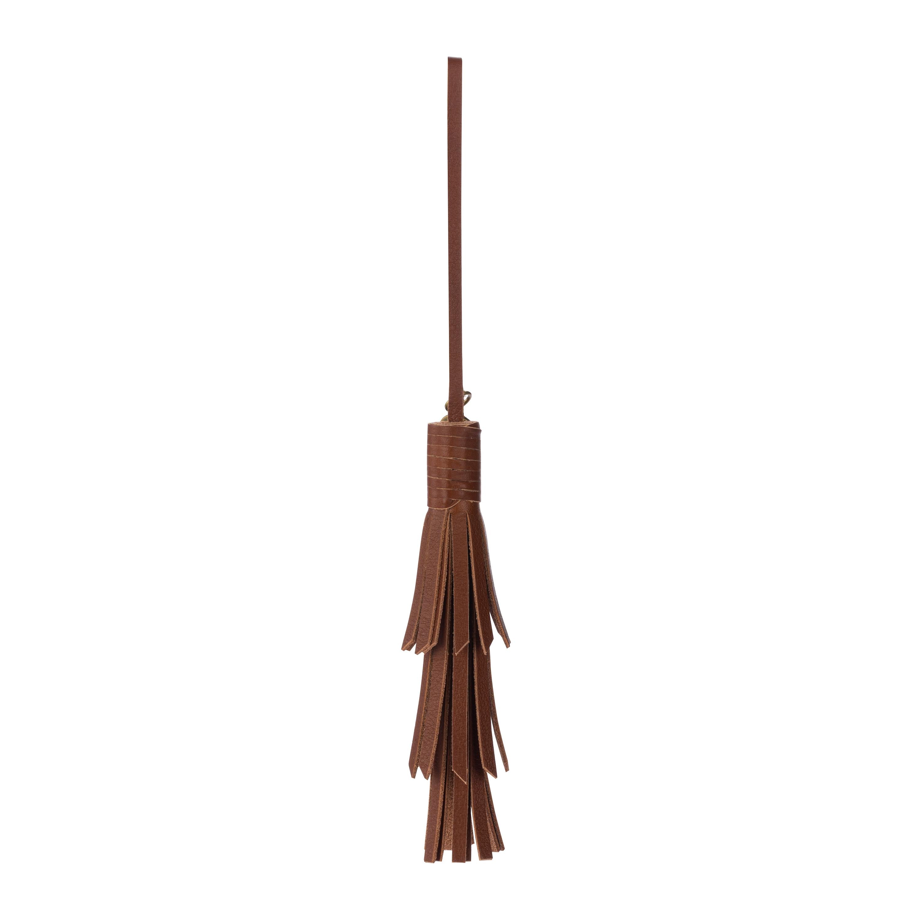 The Sak Cypress Tassel Dangle - Leather - Whiskey