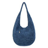 The Sak 120 Shortie Hobo - Hand Crochet - Denim Tonal Straw