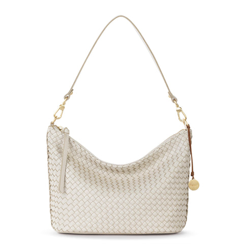The Sak Juniper Small Hobo - Leather - Stone Woven