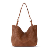 The Sak Los Feliz Medium Tote - Leather - Cognac Woven