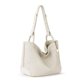 The Sak Los Feliz Medium Tote - Leather - Stone Woven