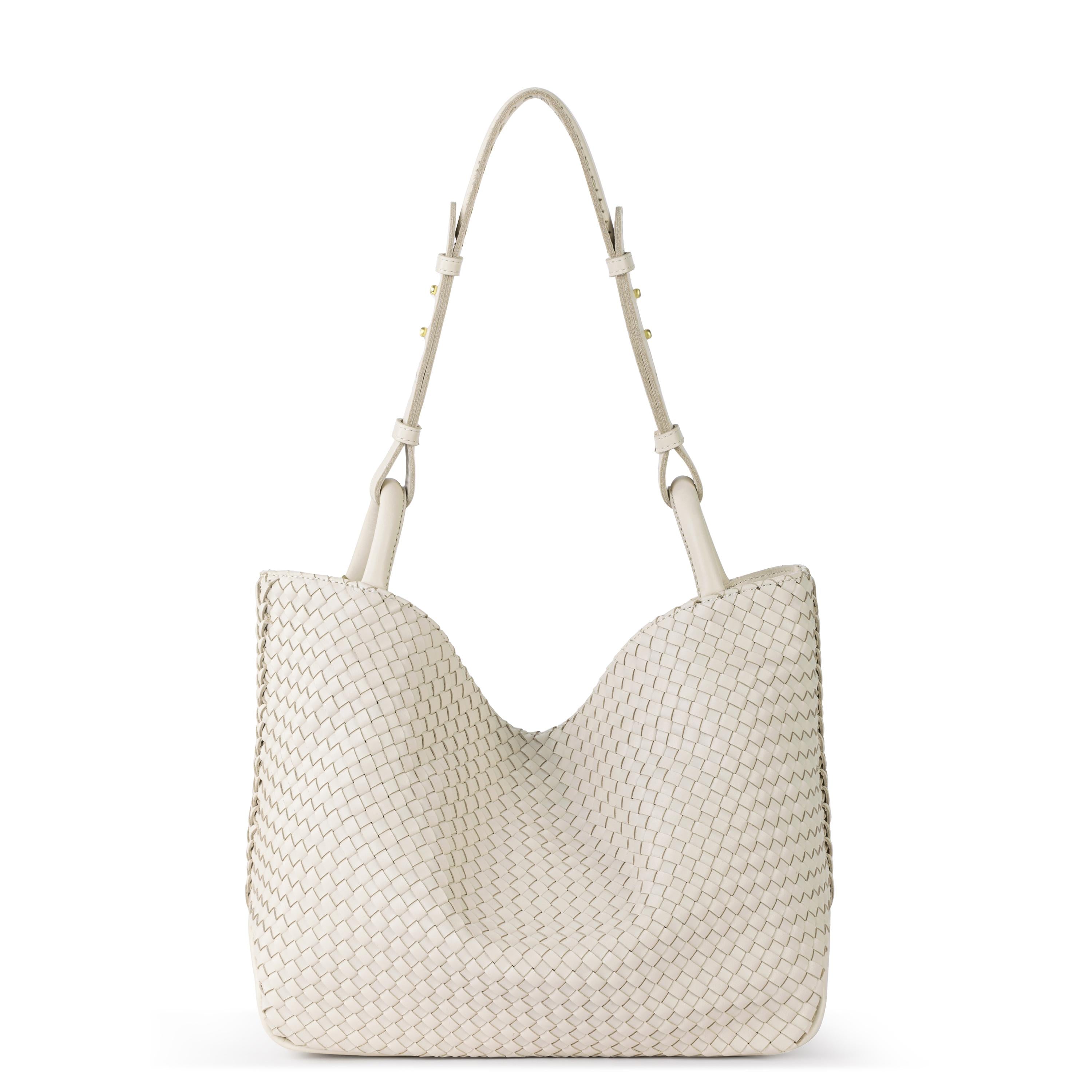 The Sak Los Feliz Medium Tote - Leather - Stone Woven