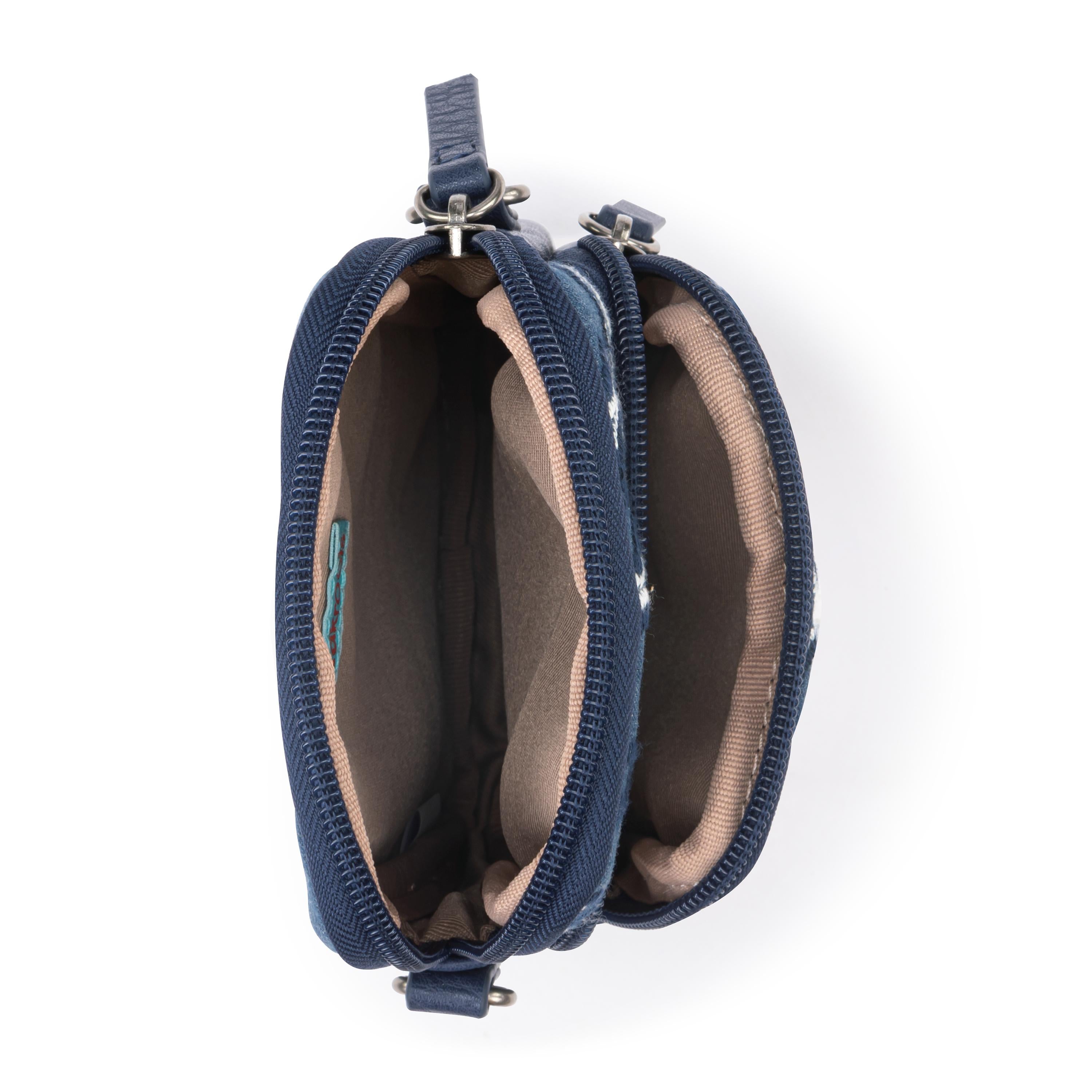 Sakroots Koa Smartphone Crossbody - Denim - Denim Retro Flower