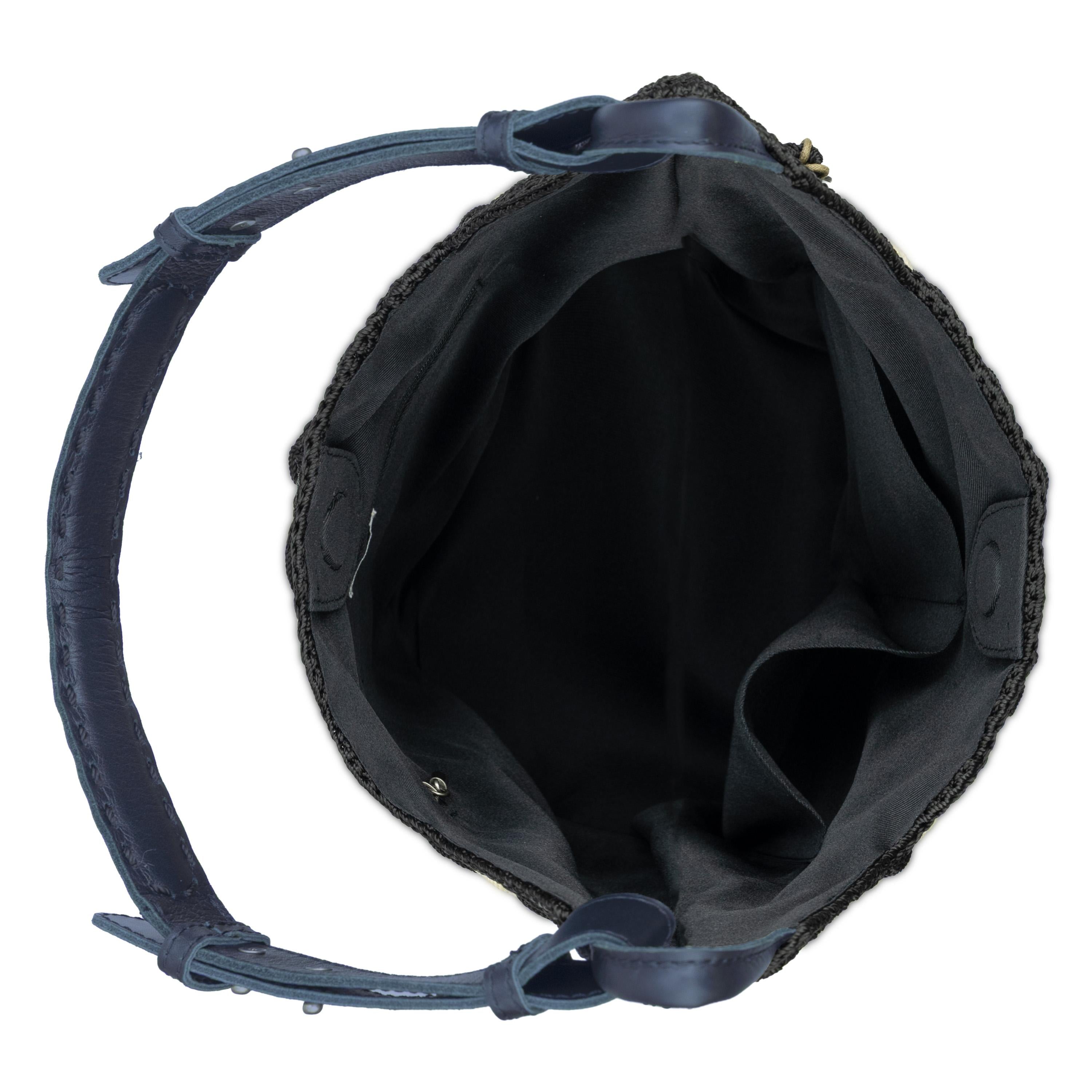 The Sak Los Feliz 120 Hobo - Hand Crochet - Black Ecru Shell