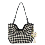 The Sak Los Feliz Medium Tote - Hand Crochet - Black Ecru Shell