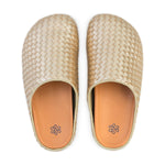 The Sak Bolinas Woven Clog - Leather - Woven Light Gold