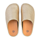 The Sak Bolinas Woven Clog - Leather - Woven Light Gold