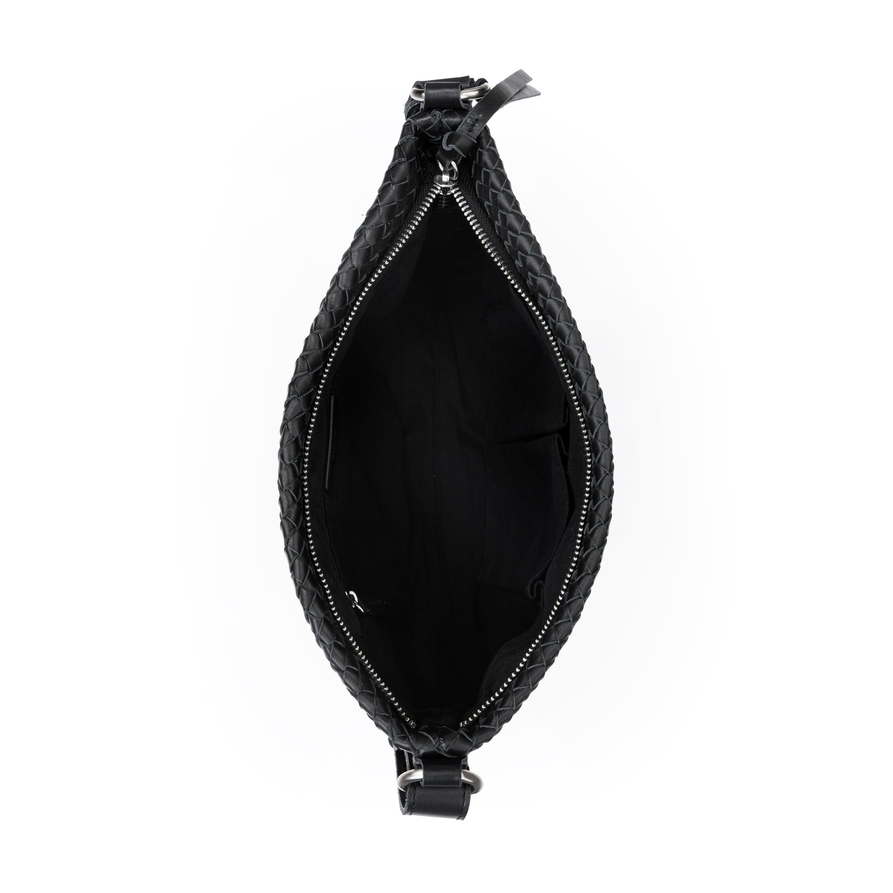 The Sak Melrose Crossbody - Leather - Black Woven