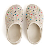 The Sak Bolo Eva Clog - Hand Crochet - Ecru Multi Beads