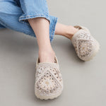 The Sak Bolo Eva Clog - Hand Crochet - Sand Patch