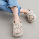 The Sak Bolo Eva Clog - Hand Crochet - Sand Patch